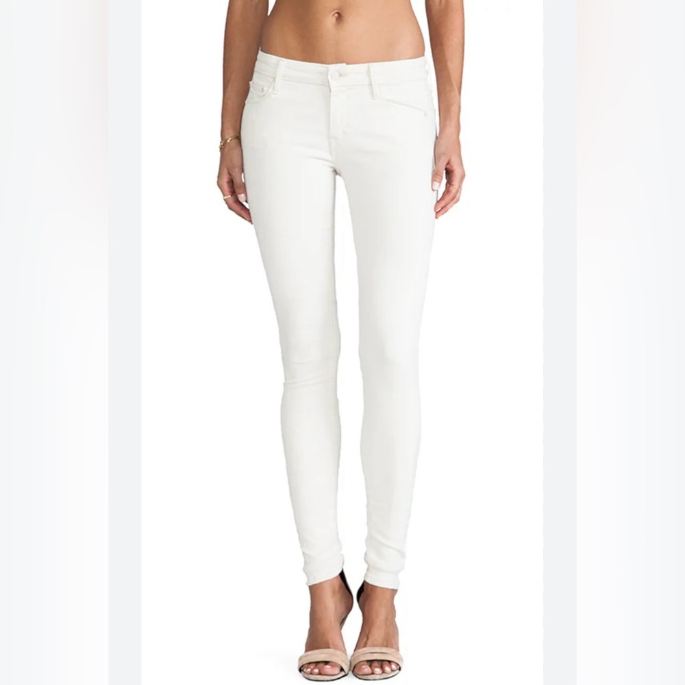 Mother The Looker In Bump In The Night Womens Jeans Size 30 Distressed Stretch‎